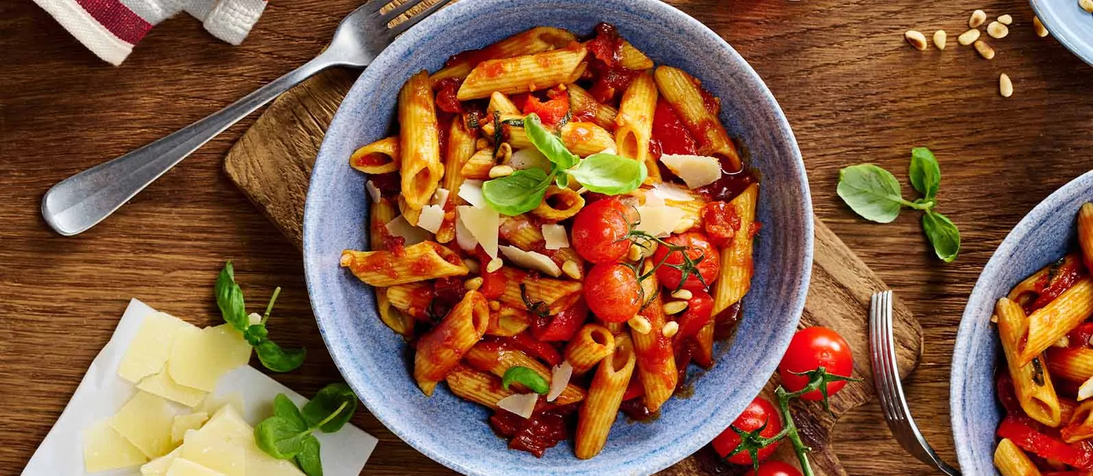 Penne Arrabbiata mit scharfer Tomatensauce