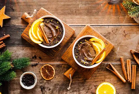 Schokoladenmousse mit Espresso und Orange