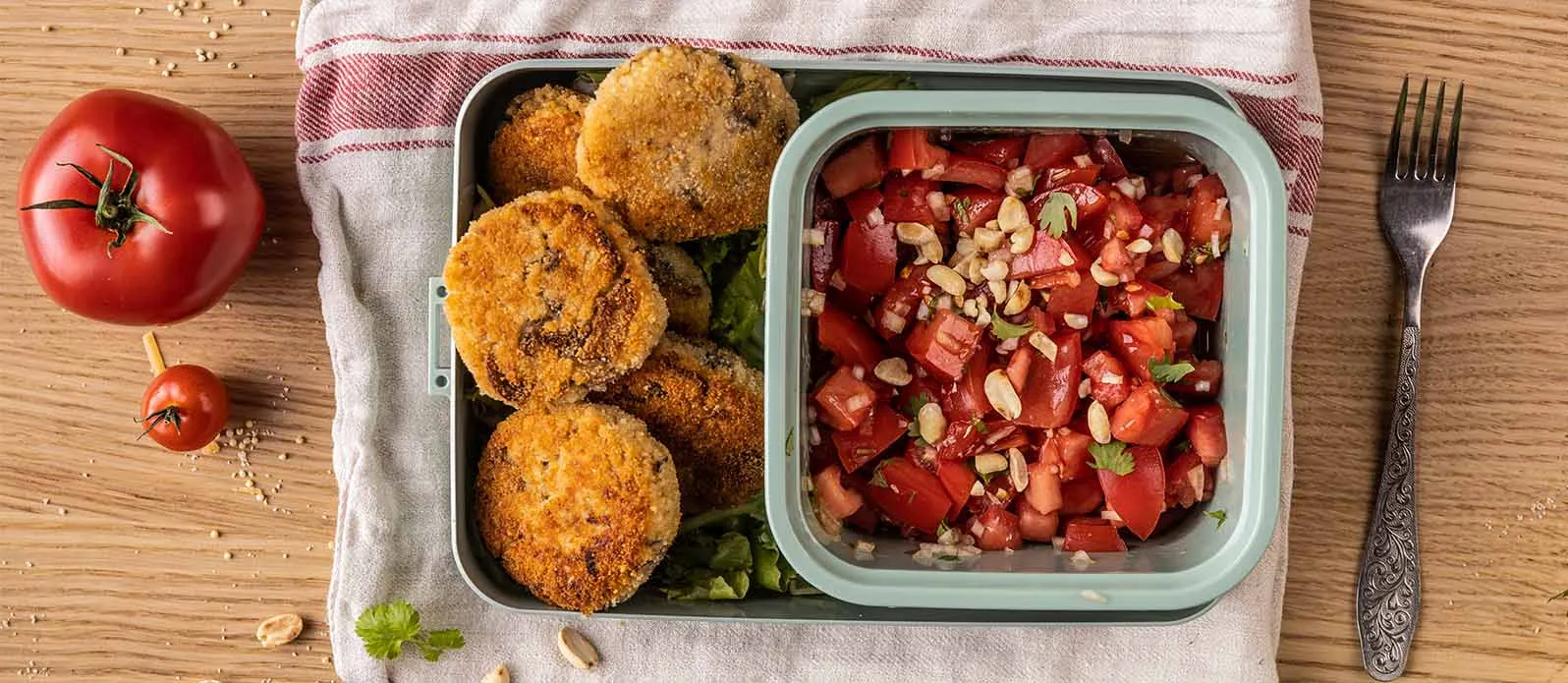 Hirselaibchen mit Champignons und Käse