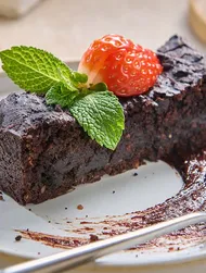 Glutenfreier Brownie aus schwarzen Bohnen