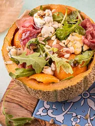 Rucolasalat mit Melone und Prosciutto