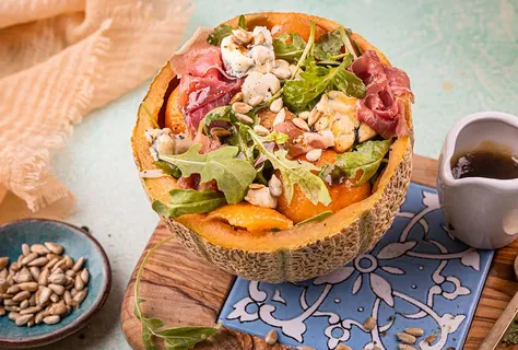 Rucolasalat mit Melone und Prosciutto