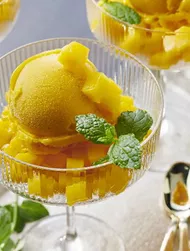 Das einfachste Mango-Sorbet mit 2 Zutaten