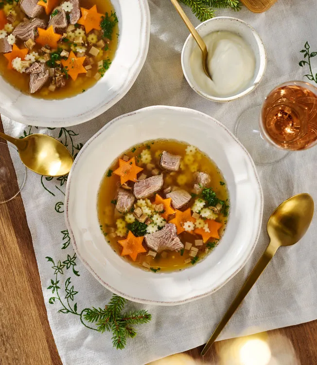 Böhmische Festtagssuppe mit Pute