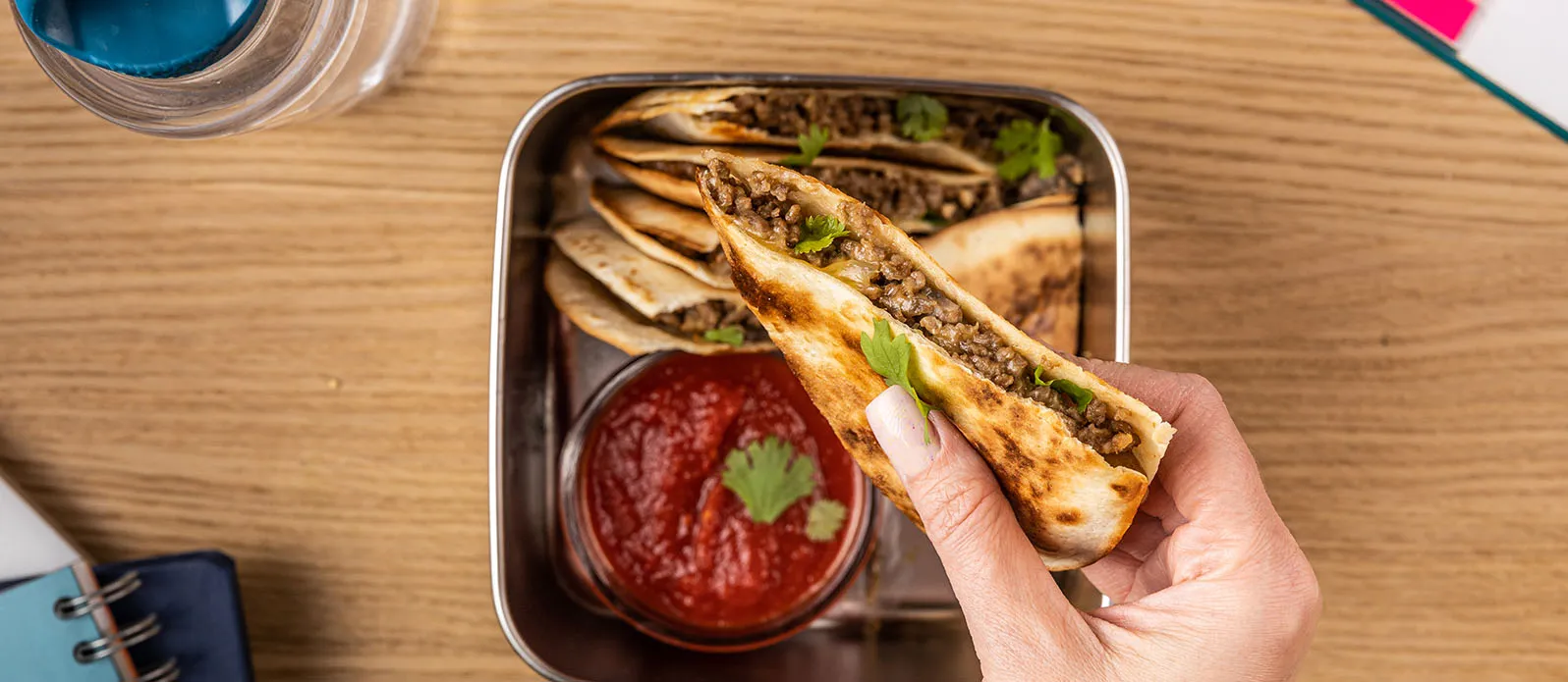 Quesadilla mit Rindfleisch und Champignons