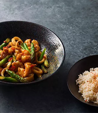 Meeresfrüchte aus dem Wok