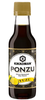 Kikkoman Ponzu - Würzsauce mit Sojasauce und Essig, mit Yuzusaft Kikkoman Ponzu - Würzsauce mit Sojasauce und Essig, mit Yuzusaft
