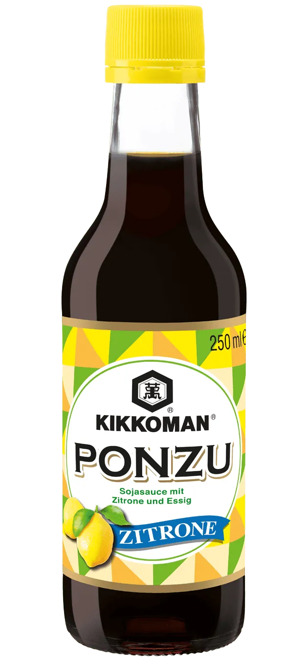 Kikkoman Ponzu - Würzsauce mit Sojasauce und Essig, mit Zitronengeschmack 250 ml Flasche