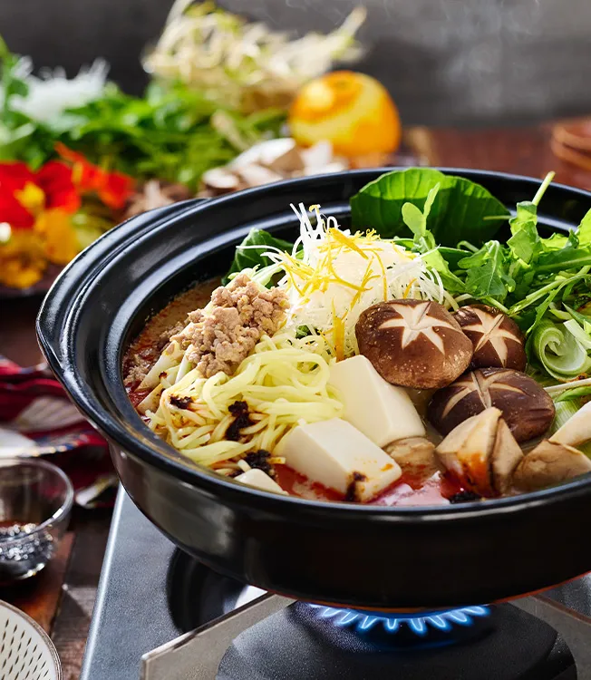 Sojamilch-Hot-Pot Dandan-Style