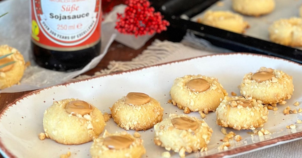 Husarenkrapferln mit Erdnusscreme | Rezept | Kikkoman Husarenkrapferln mit Erdnusscreme | Rezept | Kikkoman