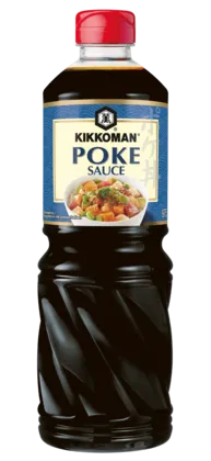 Kikkoman Sauce für Poke-Fischsalat auf Basis von Sojasauce und Sesamöl