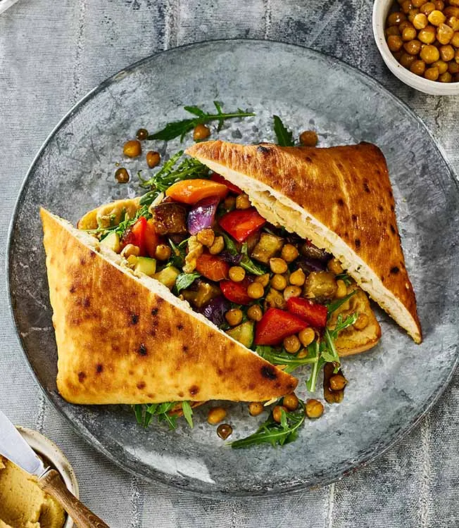 Vegetarisches Hummus Sandwich